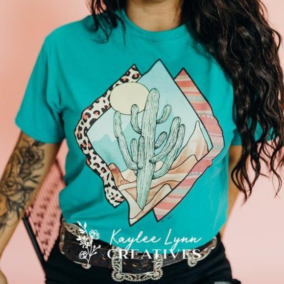 SERAPE DESERT Handmade Graphic Tee - Picture 5 of 6